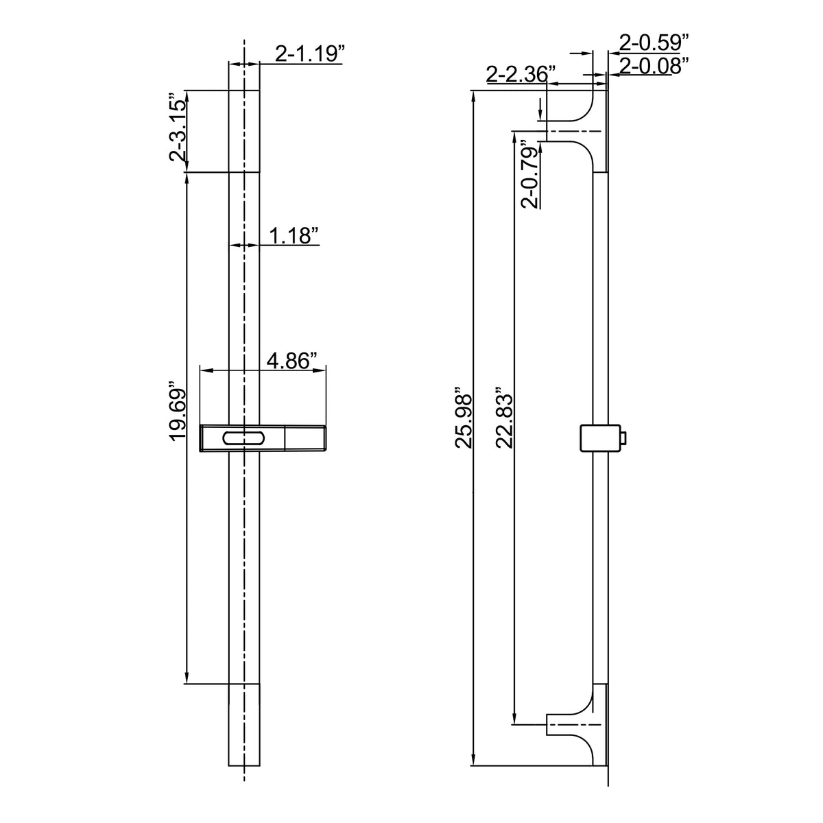 Versatile 3-Mode Handheld Shower Kit with Slide Bar and 59-Inch Hose