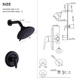 5-Setting High-Pressure Shower Head with Single Lever
