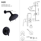 Wall Mount Pressure-Balanced Rainfall Shower Fixtures RB0904