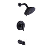 Wall-Mounted Rainfall Shower System with Tub Spout