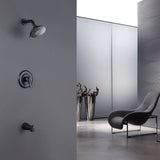 Wall-Mounted Rainfall Shower System with Tub Spout