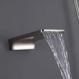 Shower System with Waterfall Tub Spout Brushed Nickel Shower Faucet Set RB0906BN