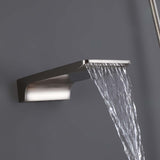 Shower System with Waterfall Tub Spout Brushed Nickel Shower Faucet Set RB0906-BN