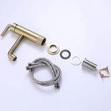 Single Handle Brushed Gold Bathroom Faucet with cUPC Certification Valve RB0910