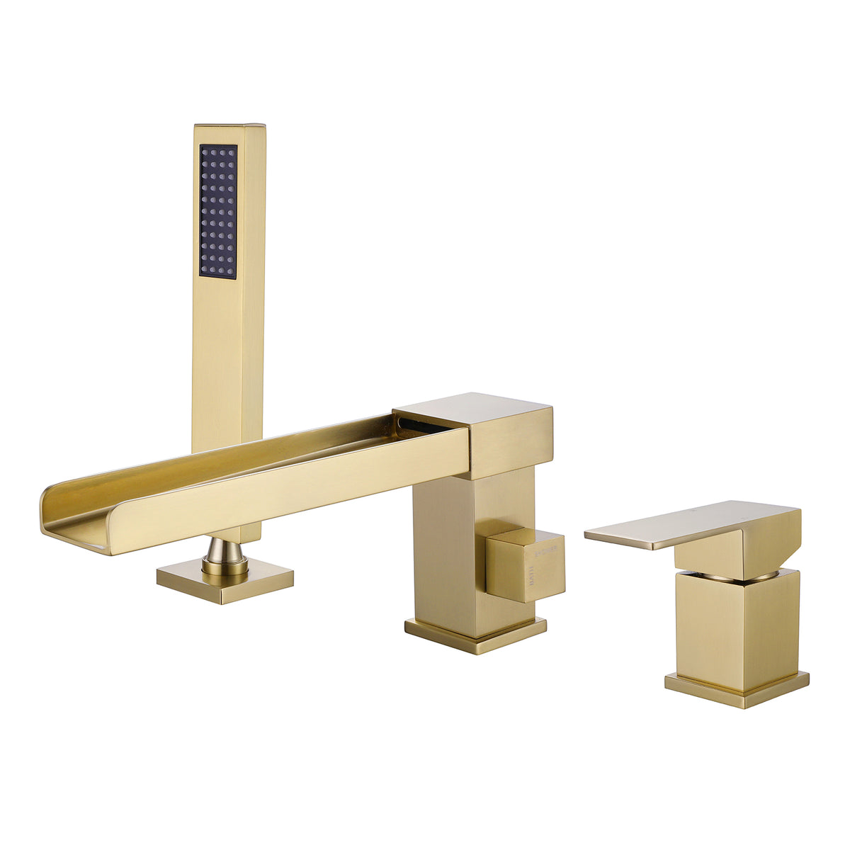 Deck-Mounted Bathtub Faucet with Handheld Shower and Certified Valve System