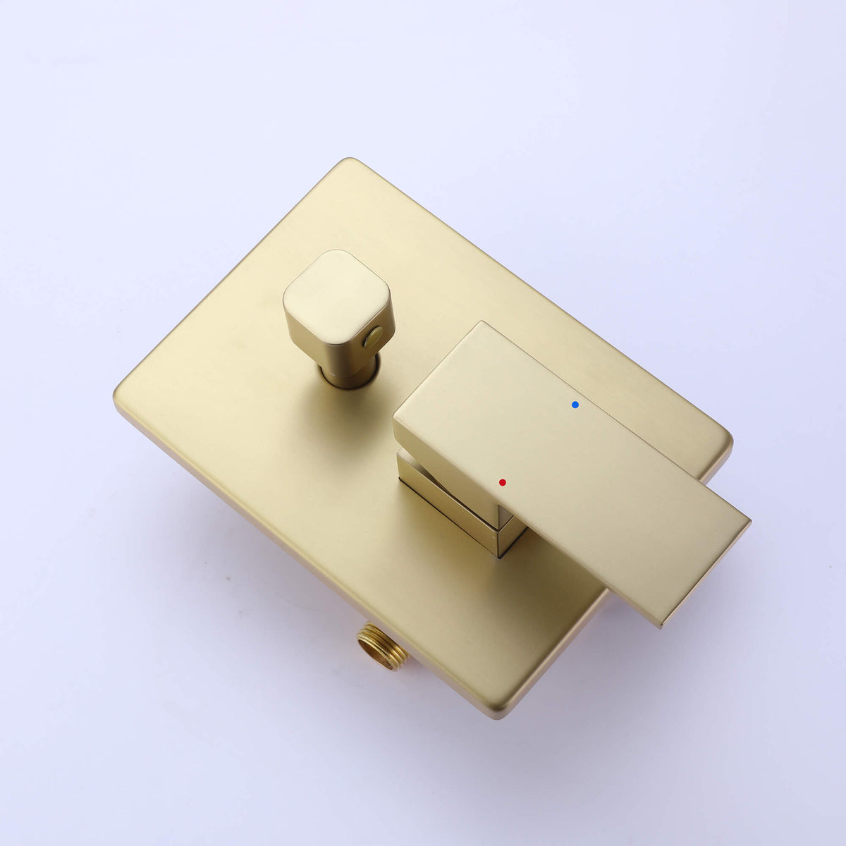 Brushed Gold Wall-Mounted Waterfall Bathtub Faucet with Hand Shower