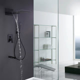 Wall Mount Bathroom Luxury Rainfall Mixer Shower Tub Spout Combo Set RB0945