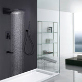 Wall Mount Bathroom Luxury Rainfall Mixer Shower Tub Spout Combo Set RB0945