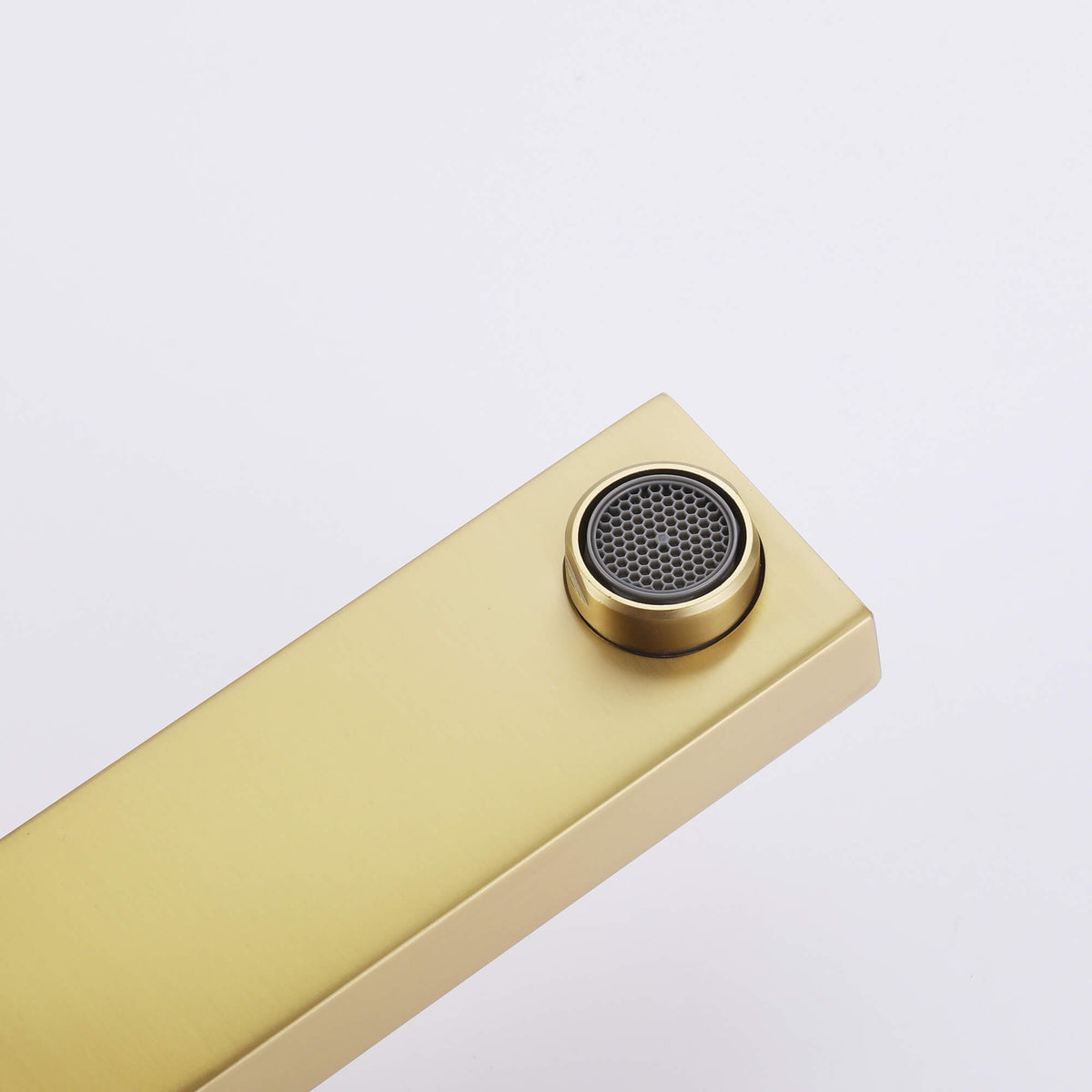 Brushed Gold Single-Handle Bathroom Faucet with 6-Inch Deck Plate