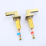 3-Piece Faucet Set with Square Handles and Tall Spout
