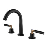 Widespread Bathroom Faucet Deck-Mounted 2-Handle Sink Vanity Faucet
