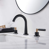 Widespread Bathroom Faucet Deck Mount 2 Handle Sink Vanity Faucet RB0959