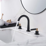Widespread Bathroom Faucet Deck Mount 2 Handle Sink Vanity Faucet RB0959