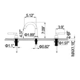 Widespread Bathroom Faucet Deck Mount 2 Handle Sink Vanity Faucet RB0959