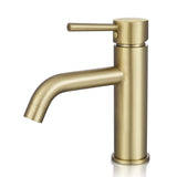 Brushed Gold Single Hole Bathroom Sink Faucet Basin Lavatory Faucet RB0960