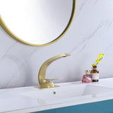 C-Shaped Sculptural Faucet with Open Lever Handle