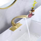 C-Shaped Sculptural Faucet with Open Lever Handle