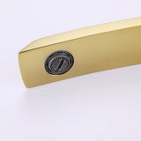 C-Shaped Sculptural Faucet with Open Lever Handle