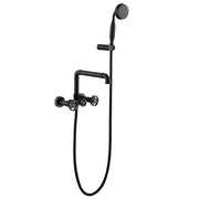 Industrial Pipe Wall-Mounted Tub Faucet with Hand Shower