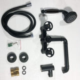 Industrial Pipe Wall Mounted Bathtub Filler Faucet with Hand Shower Solid Brass RB0991