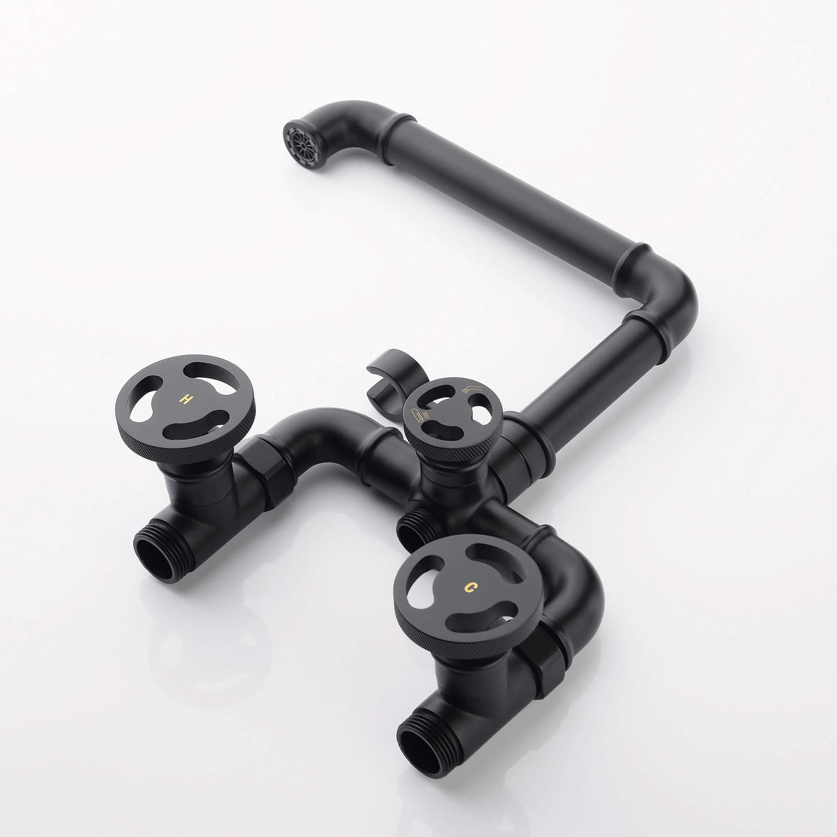 Steampunk Freestanding Tub Filler with Hand Shower