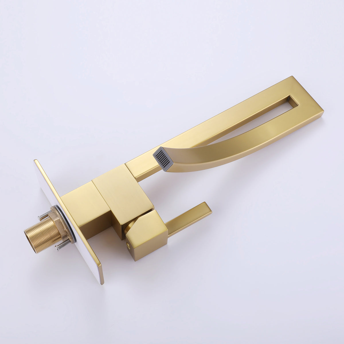 Modern Single Handle Vessel Sink Faucet with Curved Spout