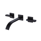 Two Handle Bathroom Sink Faucet Rough-in Valve Included Matte Black RB0998