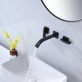 Two Handle Bathroom Sink Faucet Rough-in Valve Included Matte Black RB0998