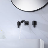 Two Handle Bathroom Sink Faucet Rough-in Valve Included Matte Black RB0998