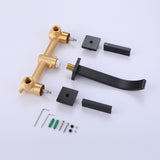 Two Handle Bathroom Sink Faucet Rough-in Valve Included Matte Black RB0998