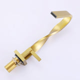 Creative Bathroom Basin Faucet with 6 Inch Cover Plate Brushed Gold RB1003