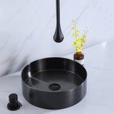 Hang Ceiling Mount Black Bathroom Faucet with "O" Shaped Spout