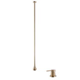 Ceiling Mounted Brushed Gold Bathroom Faucet with Water Drop Design RB1008
