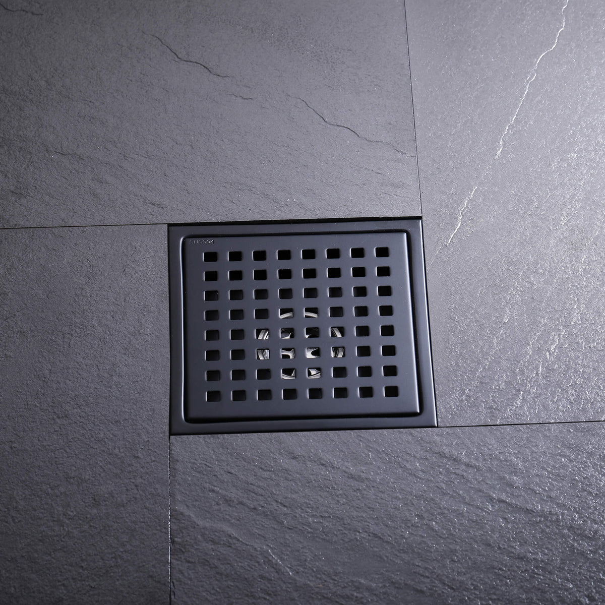 6-Inch Square Shower Floor Drain with Flange