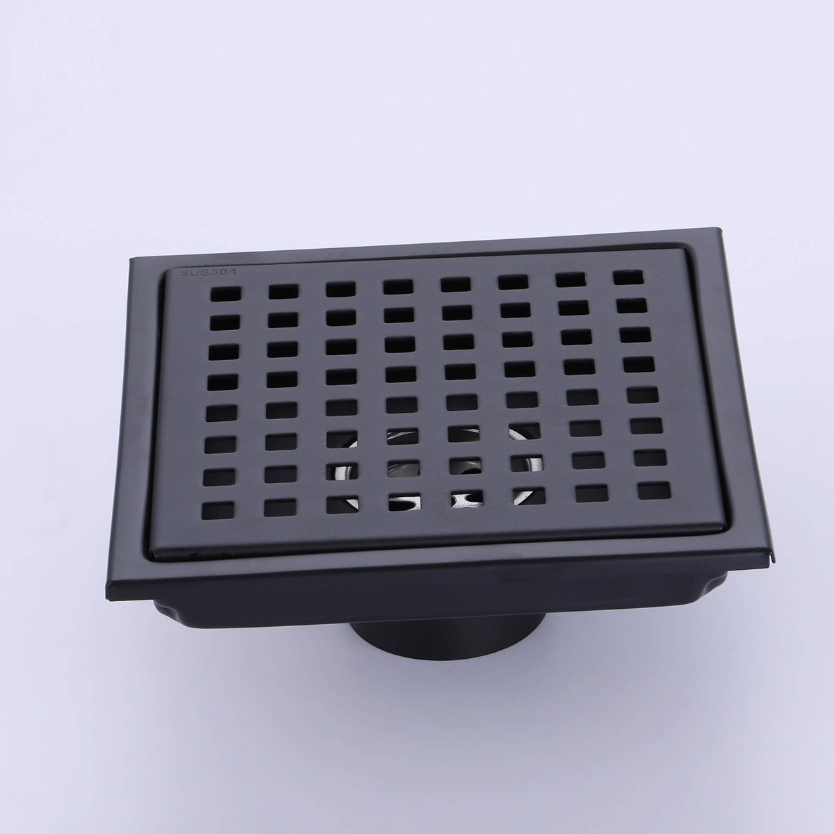 6-Inch Square Shower Floor Drain with Flange