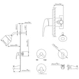 Wall Mount Shower Fixtures with Rough-In Valve and Tub Spout RB1011