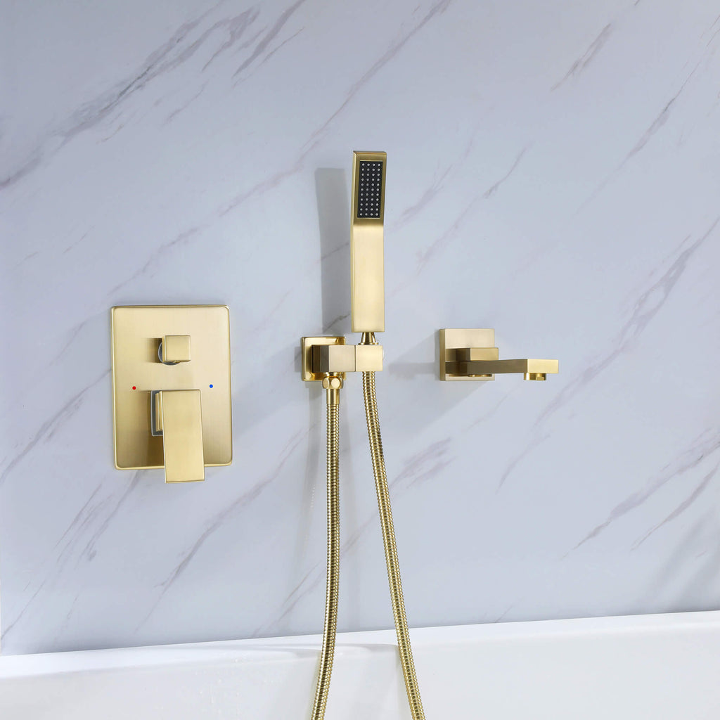 Wall Mounted Bathtub Faucet with Hand Shower RB1015