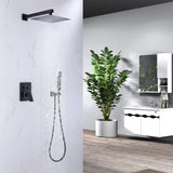 Wall Mount Rainfall Shower System Matte Black Shower Faucet RB1016