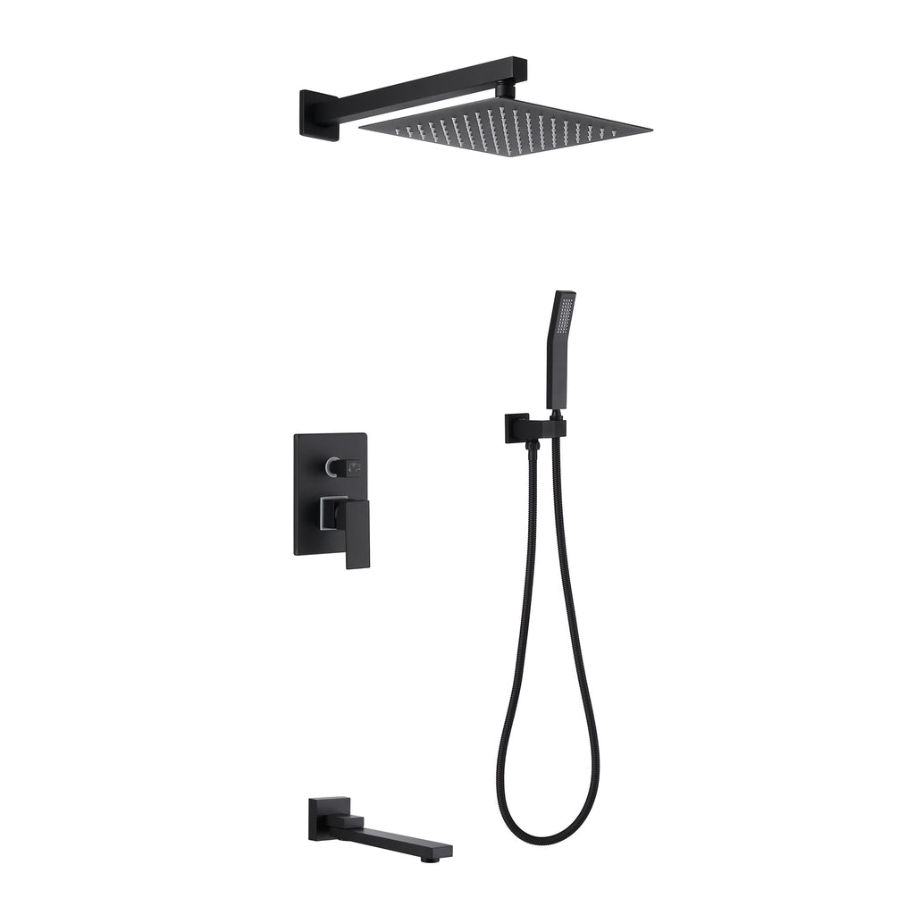 Wall Mount Shower System with Tub Spout and Hand Shower RB1018
