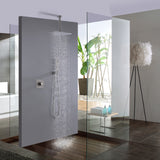 Concealed Ceiling-Mounted Single Handle Brushed Nickel Shower Faucet Set