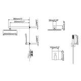 Wall Mount Bathroom Chrome Rain Shower Head System RB1029