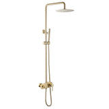 Brushed Gold Exposed Install 3-Function Shower System Combo Set RB1038