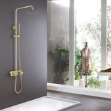 Wall Mount 3-Function Complete Shower System with Rough-In Valve RB1039