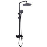 Matte Black Shower Fixtures Brass 3-Function Exposed Shower System RB1040