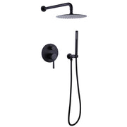 Wall-Mounted Shower Faucet Set with Round Rain Head and Balance Valve