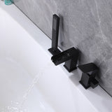 Tub Filler with Handheld Shower Matte Black Bathtub Waterfall Faucet RB1063