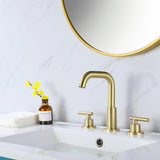 Widespread Basin Tap with Rotating Gooseneck Spout