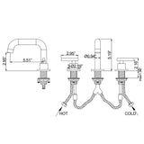 Widespread Basin Tap with Rotating Gooseneck Spout
