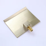 Waterfall Wall-Mounted Tub Filler with Handheld Shower and Flat Spout Style