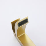 Deck Faucet with Curved Waterfall Spout and Base Plate